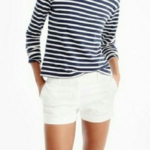 J. Crew 3 inch White Chino Shorts